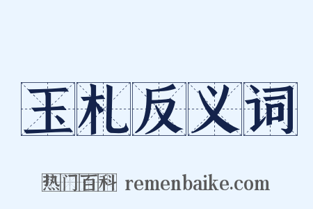 玉札反义词是什么意思的图片